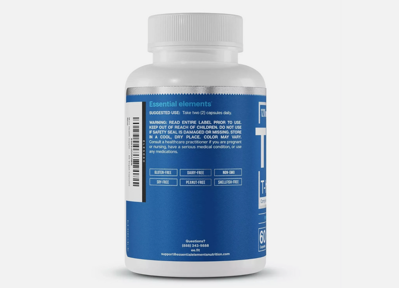 Essential Elements T-Hero – Male Health & T-Support, 60 Vegan Caps (2 Pack)