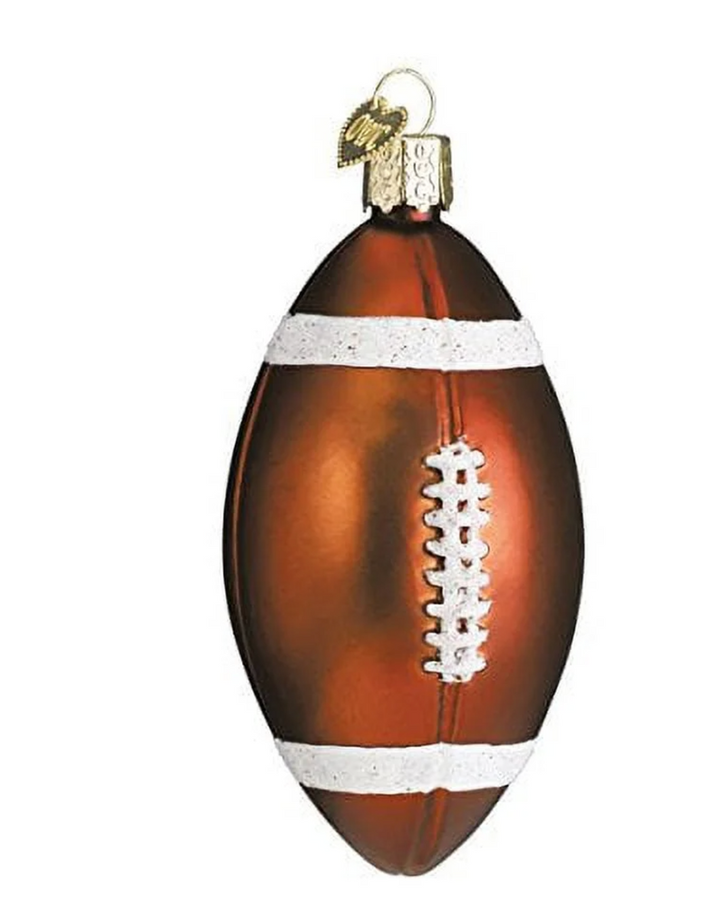 Old World Christmas Football Glass Blown Ornament