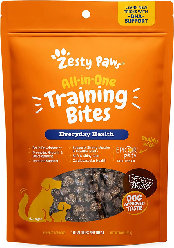 Bacon Flavored All-In-One Training Treats for Dogs - 8 Oz of Soft Chews