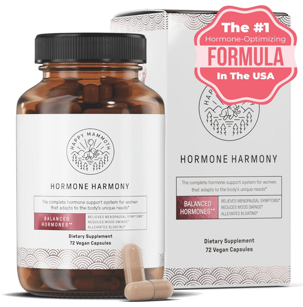 Happy Mammoth Hormone Harmony Dietary Supplement 72 Vegan Capsules