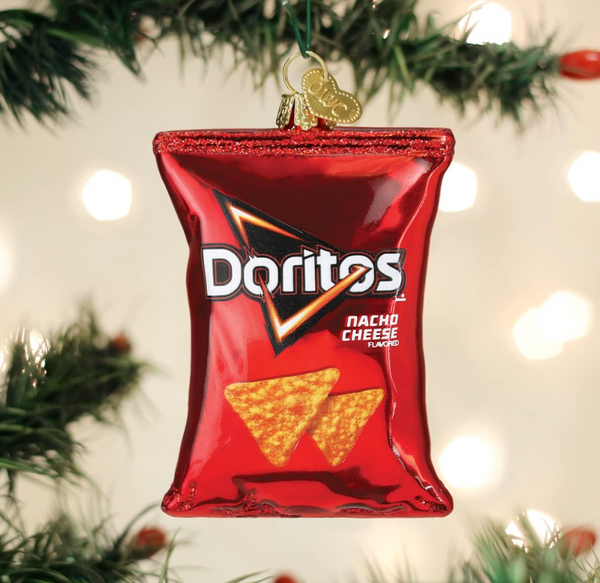 Old World Christmas Doritos Nacho Cheese Chips Glass Blown Ornament for Christmas Tree