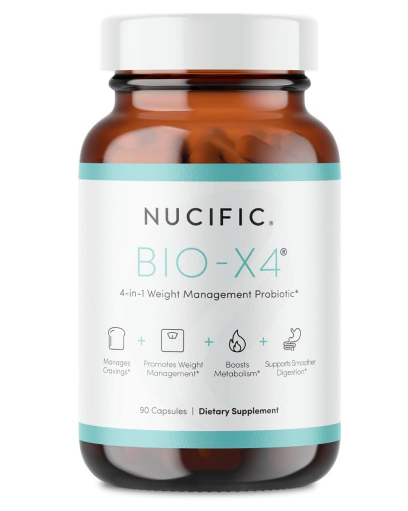 Nucific Bio-X4 Probiotic Weight Management Supplement - 90 Capsules