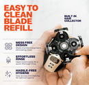 Freebird FlexSeries Blade Refills (3-Pack) – No Irritation, Razor Bumps, or Ingrown Hairs – Ultra-Sharp, Durable & ScalpSafe – QuickSnap Install – Replace Every 50 Shaves