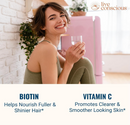 Live Conscious Beyond Collagen Powder – Multi Collagen Blend with Biotin & Vitamin C – Types I, II, III, V & X – Hydrolyzed Peptides – Keto-Friendly (41 Servings)