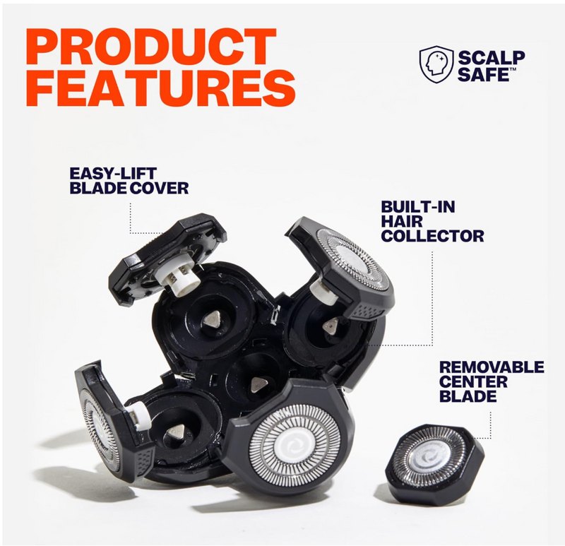 FlexSeries Official Blade 1 Pack Refills - No Irritation, Razor Bumps or Ingrown Hairs, Ultra-Sharp, Durable, ScalpSafe Design, QuickSnap Install, for 50 Shaves, Compatible with FlexSeries