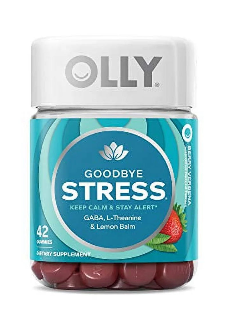 Goodbye Stress Supplement Gummies, Berry Verbena, 42 Count, 2 Pack